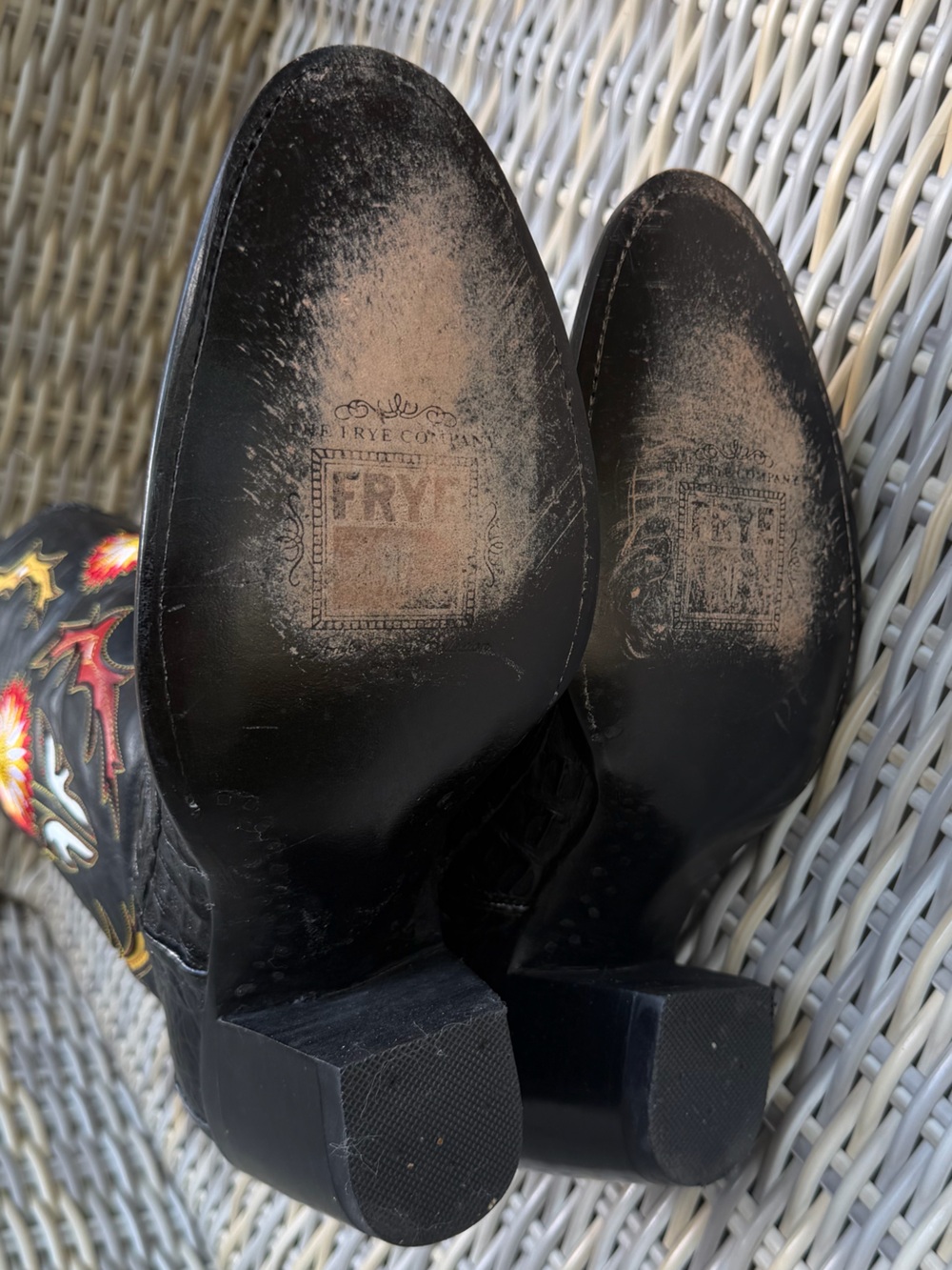 Frye x Jennifer Estes Alligator Cowboy Boots 10 B Western Rodeo Cowgirl - Picture 13 of 15